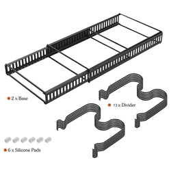 Adjustable Multi-Functional Cookware Storage and Drying Organizer Rack (12-layer  2Pcs)