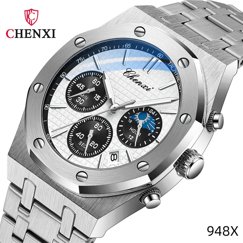 CHENXI 948 Top Luxury Brand Auto Date Wristwatch Mens Sport