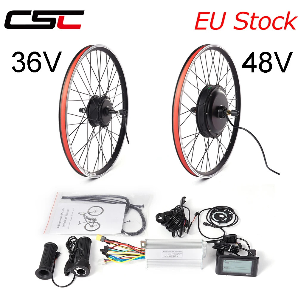 Ebike Motor Kit CSC E-bike Conversion Kit 48V 1000W 1500W hub Motor 36V 250w 350W 500W BICYCLE Wheel for 20 24 26 27.5 28 29 700C electric bike