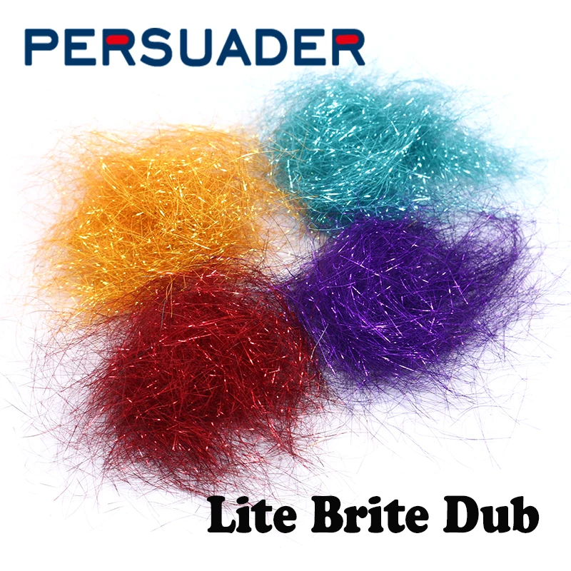 Persuader New Hot Fly Tying Metallic Lite Brite Fly Dubbing Trout Fishing Nymph Shrimp Fly Patterns Shimmer Fly Tying Materials