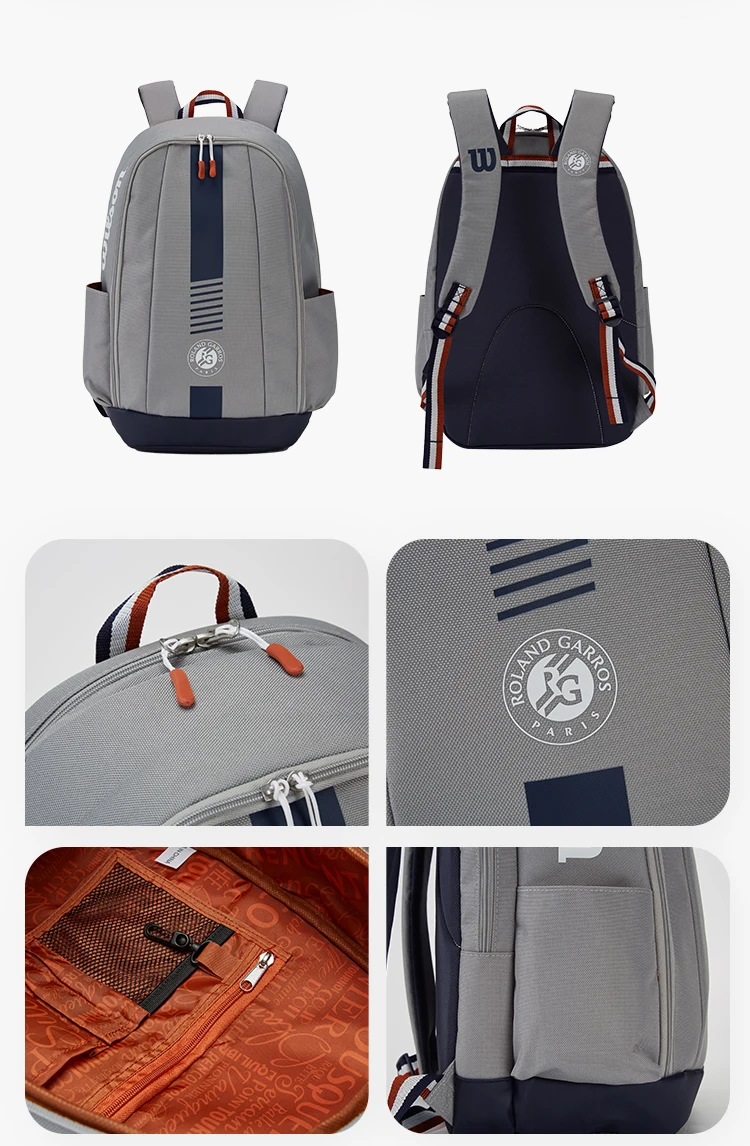 New Wilson French Open co-branded tennis bag for men and women adults multi-functional large-capacity pack