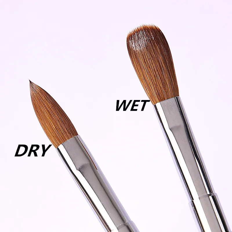 Kolinsky Sable Acrylic Nail Art Brush Pink Pen Nail Brush For Acrylic  Powder Application Salon Tips Extension Manicure Tool - Nail Brushes -  AliExpress