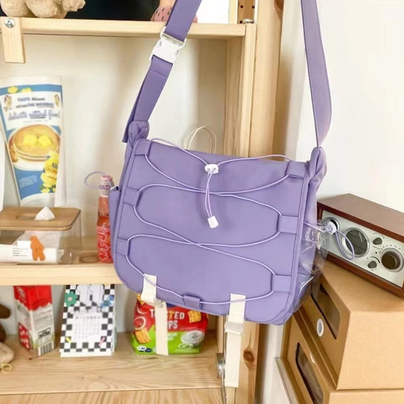 Harajuku Nylon Shoulder Bag for Women Student Large Capacity Crossbody Bags