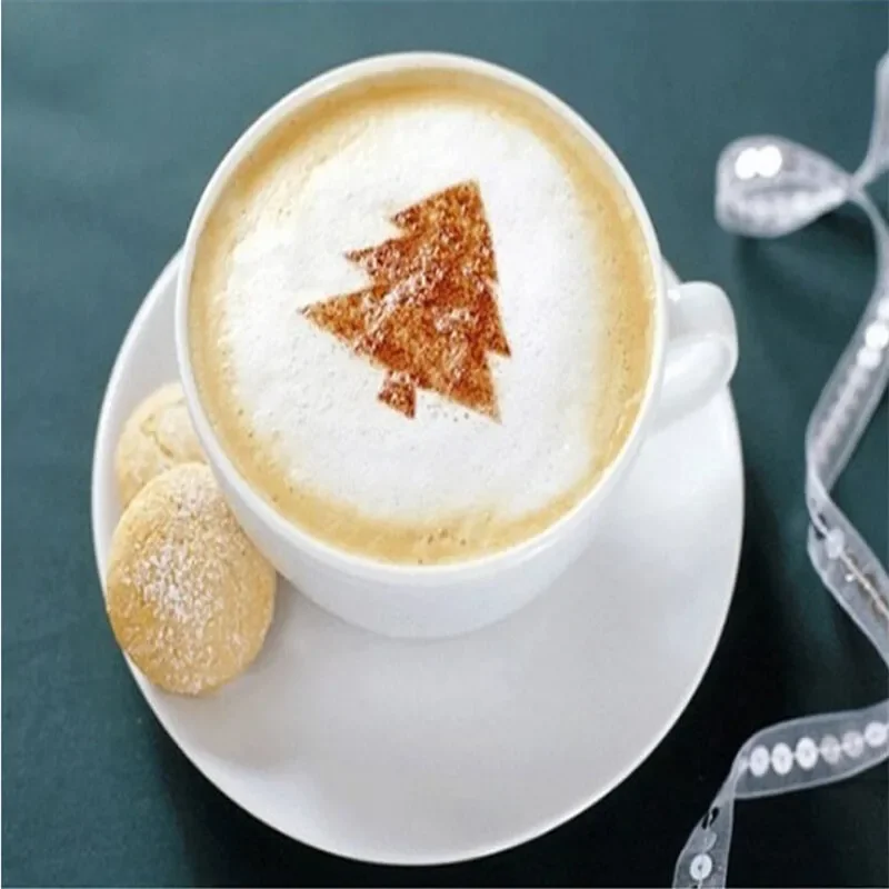 16pcs Fancy Coffee Printing Template Kitchen Tools Kitchenware Coffee Spray Template Gadgets kitchen gadgets