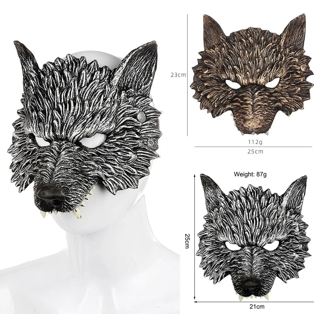 3D Realistic Werewolf Mask Soft PU Foam Wolf Head Mask Mysterious Halloween Cosplay Animal Costume Prop Party Decoration 3d printed mask,3d face masks,halloween mask,party masks,horror mask