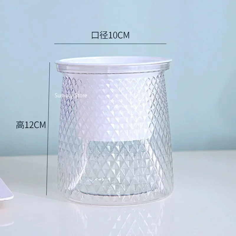 Automatic Water Absorbing Lazy Basin Transparent Hydroponic Flower Pot Diy Plastic Flower Arrangement Flowerpot Table Decoration