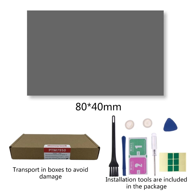 

PTM7950 Thermal Silicone Grease Pad,Notebook Computer CPU GPU Phase-change Heat Conduction Silicone Paste Gasket