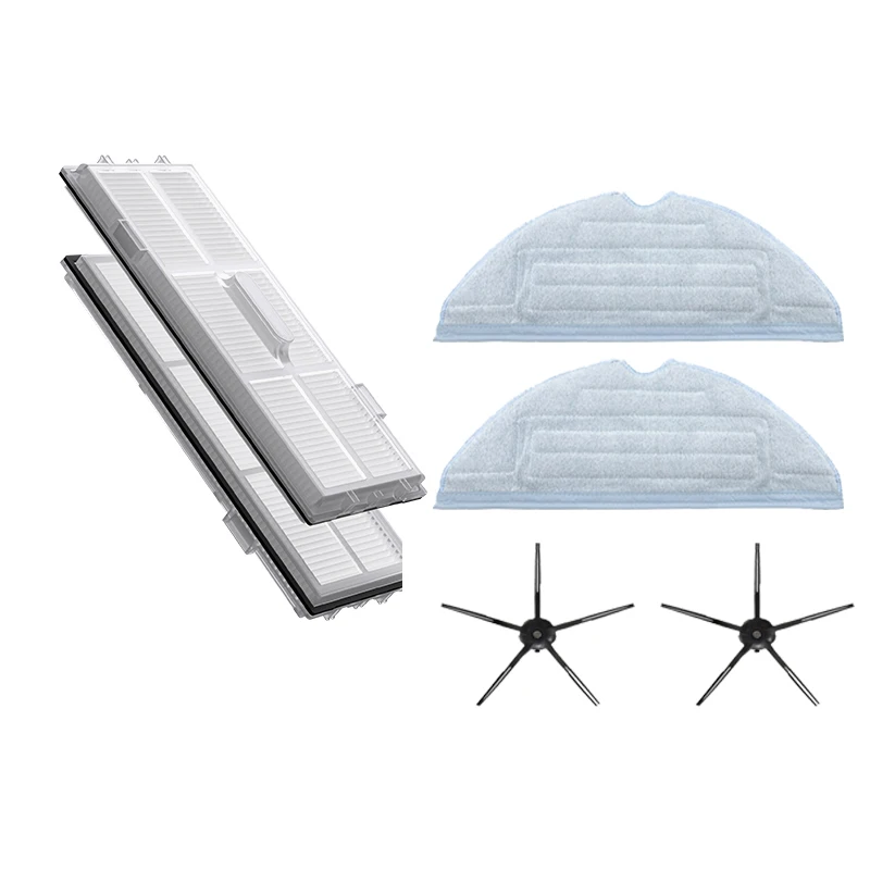 

6Pack Hepa Filter Mopping Cloths Side Brush For Xiaomi Roborock S7 T7S T7plus T7splus Robot Vacuum Cleaner Spare Parts