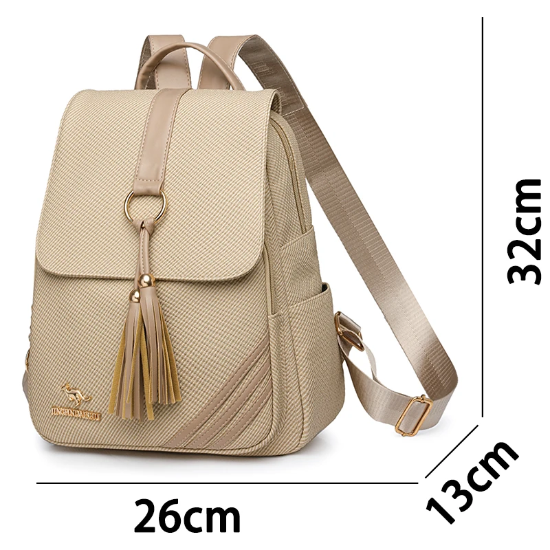 Zaino da donna di tendenza della moda 2025 Zaino da donna in morbida pelle di grande capacità Borsa a tracolla impermeabile Borsa di design famoso - immagine 2