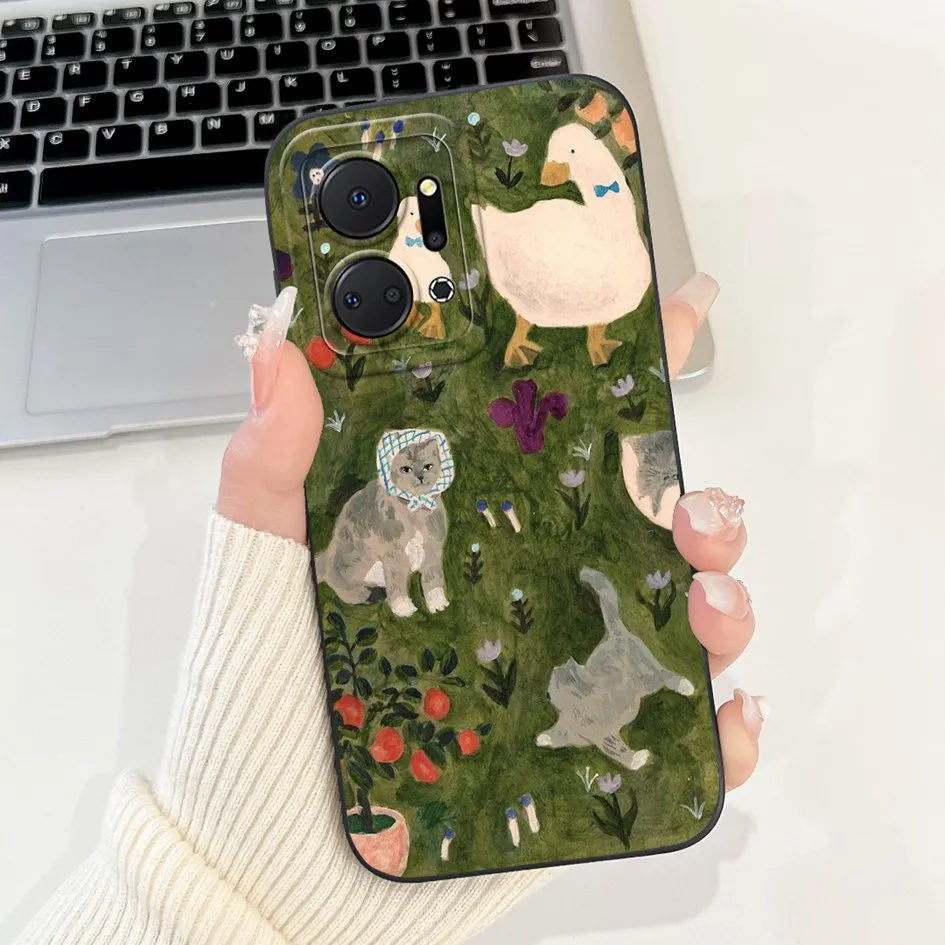 Stylish Shockproof Soft TPU Phone Case – Fashion Painted Design