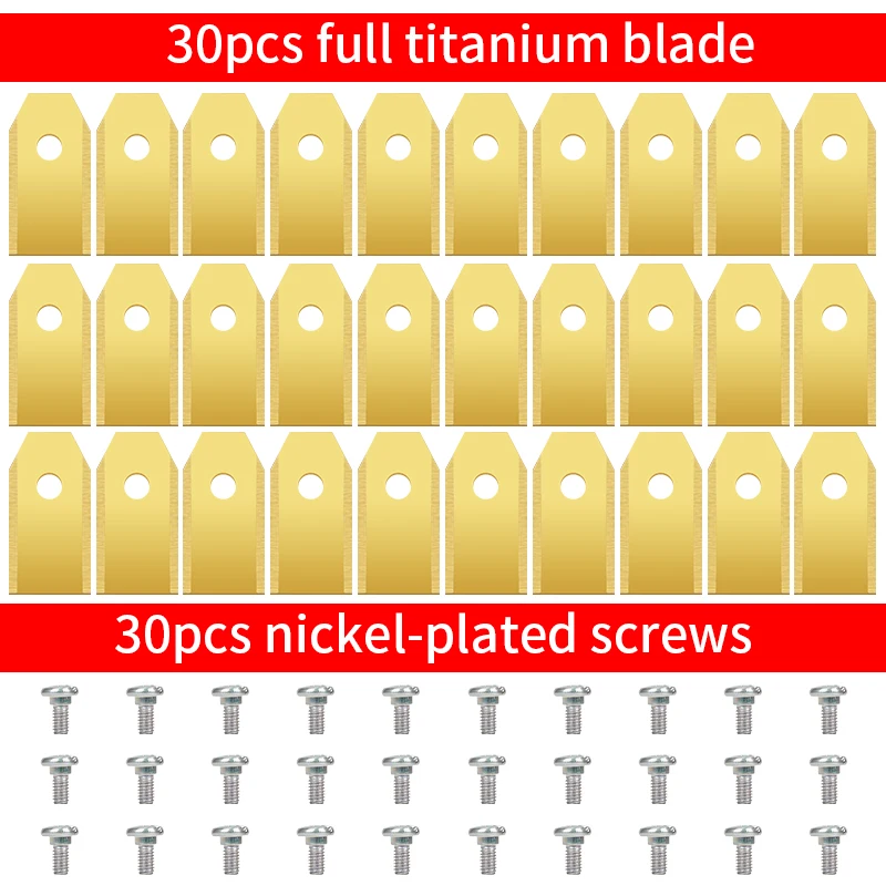 Golden Titanium-Plated Lawn Mower Blade - Durable and Precision-Cut for Automatic Lawn Care Machines