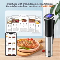 IKBIRD 4 ประเภท WiFi Sous Vide EU Plug Sous Vide Cooker APP รีโมทคอนโทรลสูตรสัญญาณเตือนภัยจับเวลาสําหรับทําอาหารเนื้อ 5