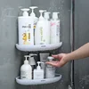 Corner Bathroom Organizer Shelf Shampoo Cosmetic Storage Rack Wall Mounted Kitchen Household Items Bathroom Accessories 4