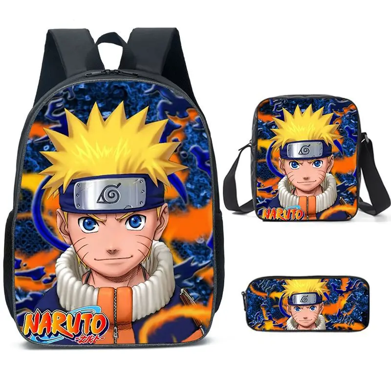 

3D Printed Naruto School Bag Backpack Student Backpack One Piece Dropshipping Three Piece Set