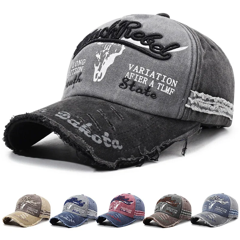 Washed retro baseball cap 1