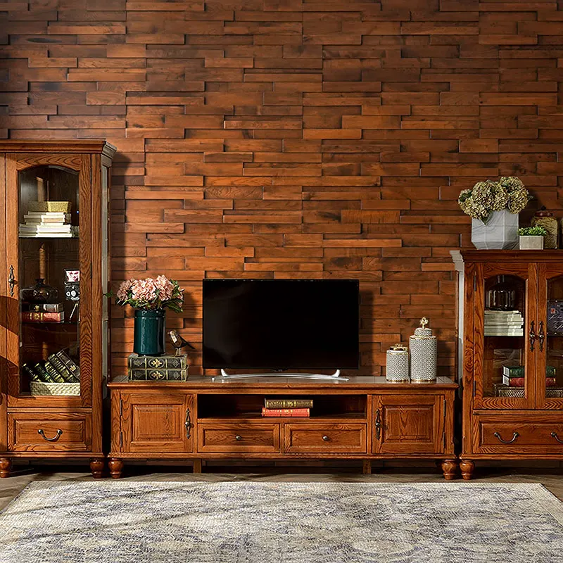 2 ชิ้น/กล่องไม้อะคูสติกผนังสําหรับผนังภายใน,90x24 ซม.สีขาวธรรมชาติ Oak Solid3D ไม้โมเสคกระเบื้องพื้นหลังตกแต่ง 1