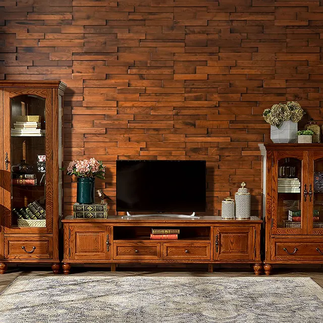 2 ชิ้น/กล่องไม้อะคูสติกผนังสําหรับผนังภายใน,90x24 ซม.สีขาวธรรมชาติ Oak Solid3D ไม้โมเสคกระเบื้องพื้นหลังตกแต่ง 1