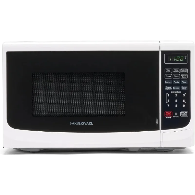 Countertop Microwave 700 Watt, Cubic Feet - With LED Lighting and Child Lock - Perfect for Apartments and Dorms - Easy to Clean 6