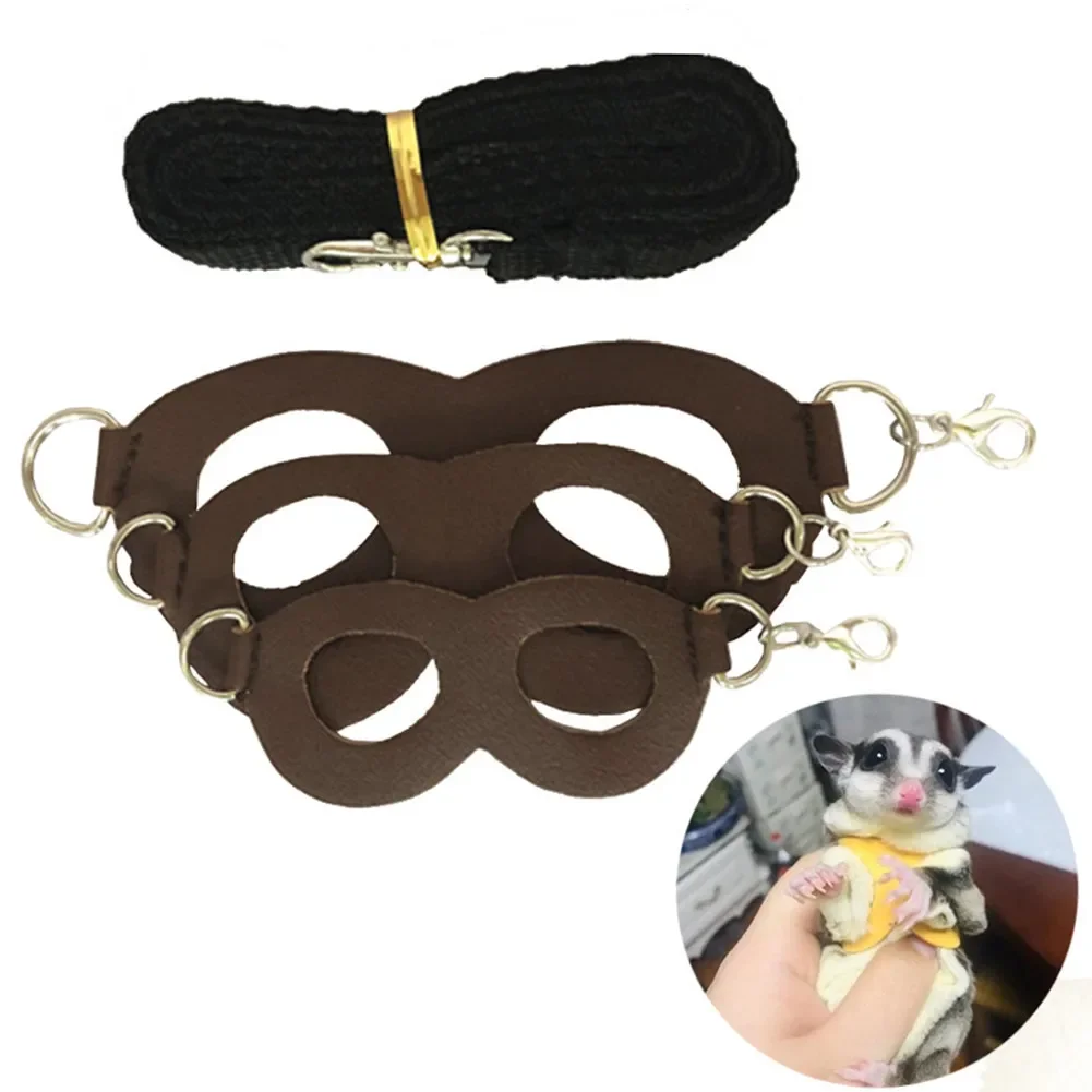 Rabbit harness and leash set Pet dog leash Hamster Squirrel Small Pet Chest Strap Leash Traction Rope Sugar Glider Outdoor Traction Rope Small Pet Windproof Anti Lost