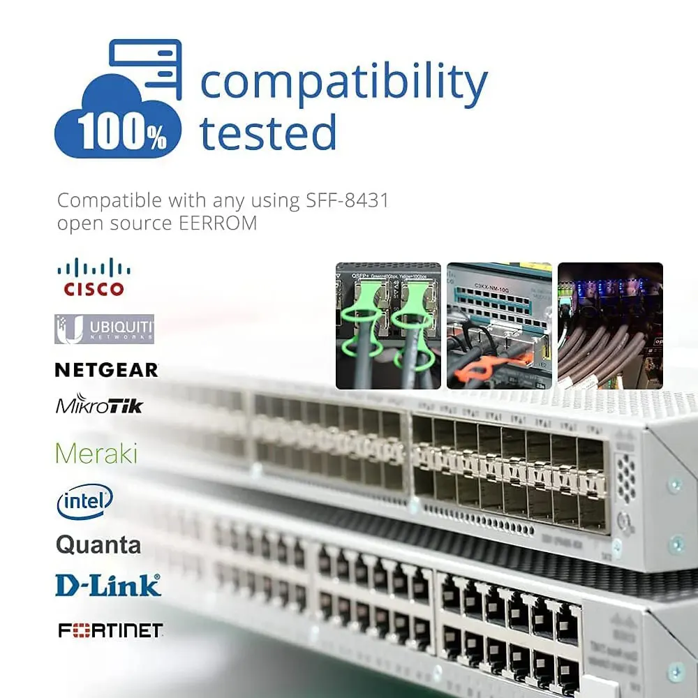 10G SFP+ Twinax DAC Cable Passive Direct Attach Copper 0.5-7M Compatible with Cisco/MikroTik/HP/Intel Etc Switch Fiber Optic Cable