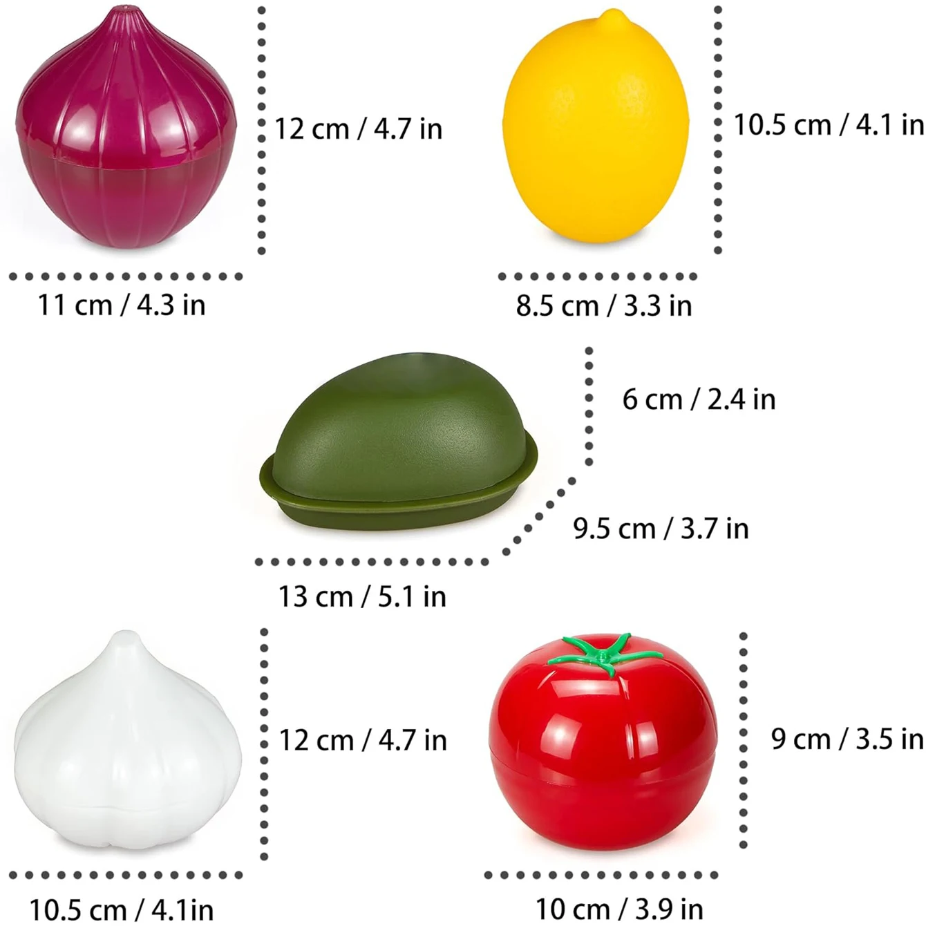 1 set Plastic Vegetable Storage Box Lemon Onion Tomato Green Pepper and Garlic storage Container Fruit Fresh-Keeping Reusable
