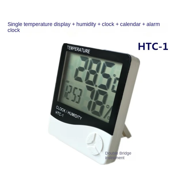 Lcd Elektronikus Digitális Hőmérséklet Páratartalommérő Hőmérő Higométer Beltéri Szabadtéri Időjárási Állomás Óra Htc-1 Htc-2 - Image 3