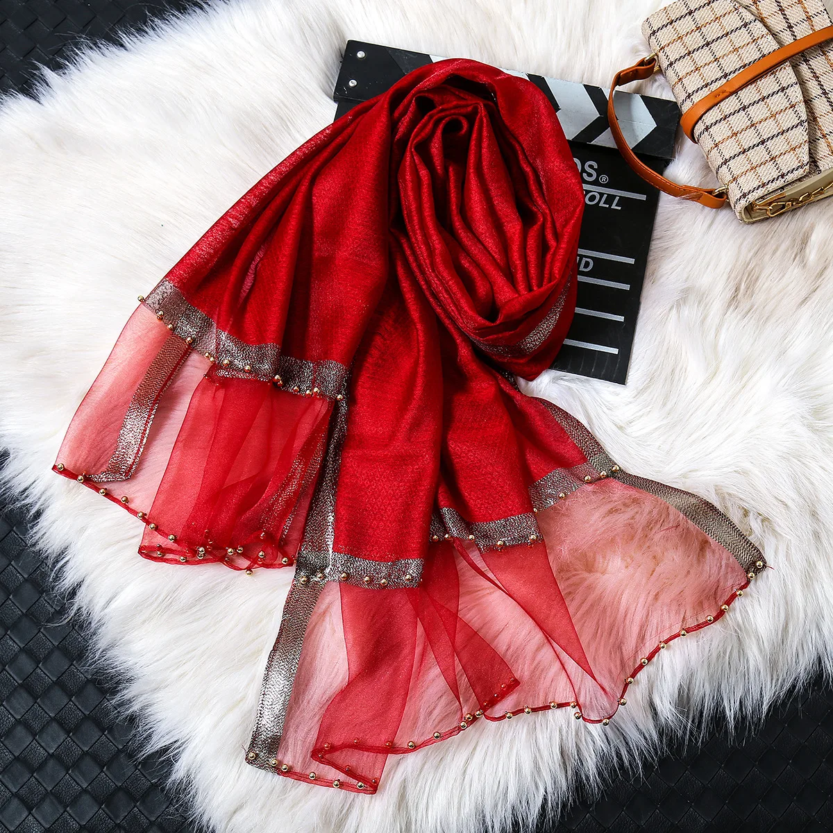 

Женская элегантная шифоновая бандана-шарф из Жоржетта, летняя Солнцезащитная Тонкая Шаль с краями, шифоновая элегантная тонкая дышащая Солнцезащитная шаль L94