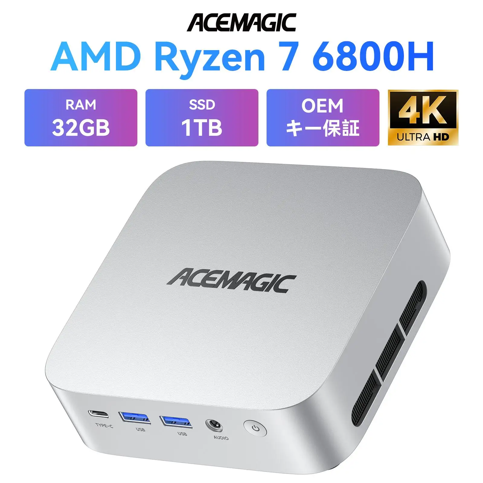 ACEMAGIC Ryzen 7 6800H Mini PC 1TB SSD