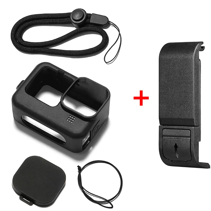 Zunate Coperchio Laterale Per GoPro Hero 10 E 9 Black - Sportello Batteria Con Porta Di Ricarica USB-C - Ricambio Con Gomma