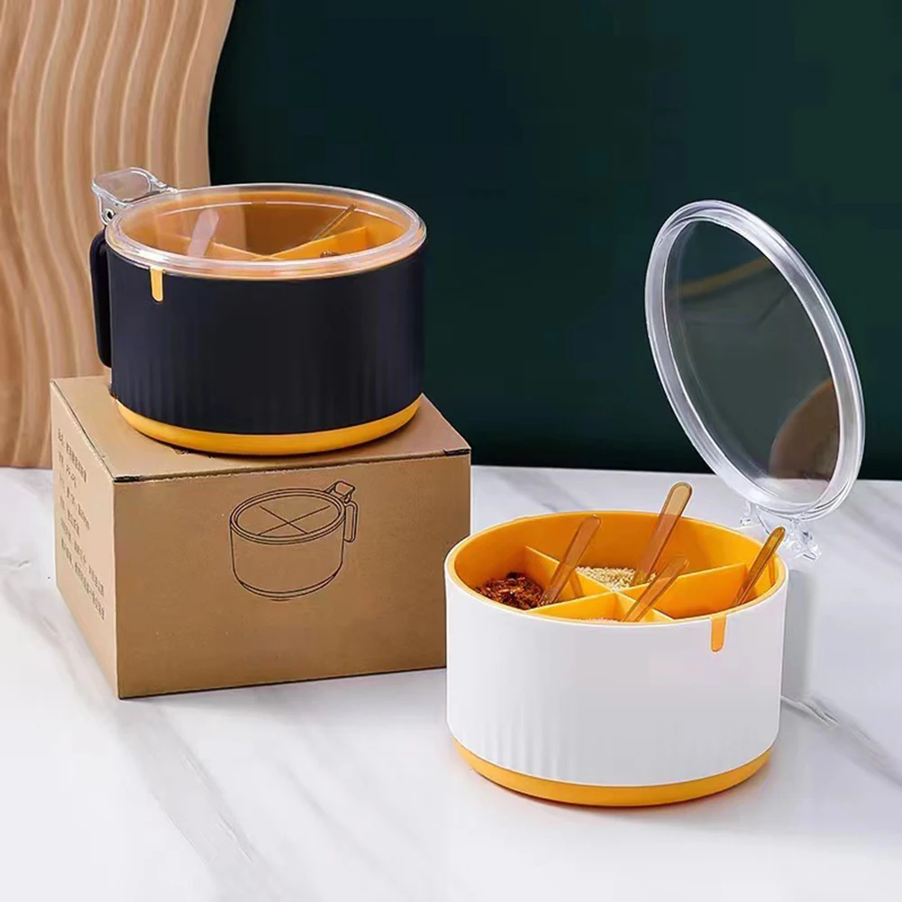 4 Compartment Herb Spice Jars With 4-Compartment Housewarming Gift