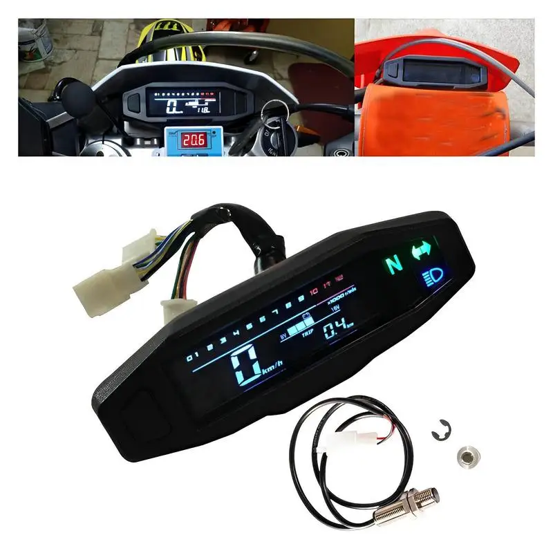 

New Universal Motorcycle Speedometer Moto Dashboard Oil Gauge Tachometer Digital Meters Sensor Set Odometer for Russian Supplies