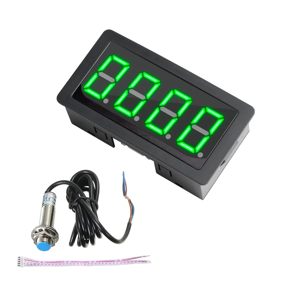 12V RPM Tachometer With Hall Sensor LED Display RPM Tachometer With ...