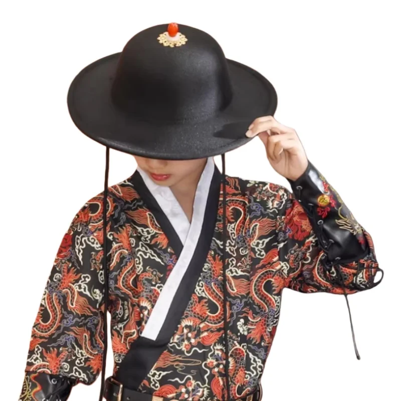 Chinese Ancient Royal Guards Uniform Cap Ming Dynasty Round Hats Hanfu ...