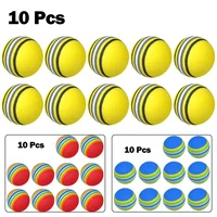 10pcsFoam Balls Indoor Golf Swing Training Practice Rainbow Sponge Balls Flexible Soft Golf Practice Ball Training Aid Accessory 2