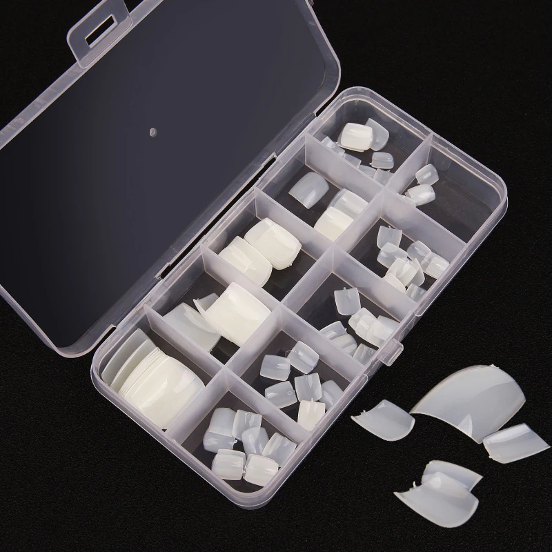 

Искусственные ногти, 1 коробка, искусственные акриловые натуральные прозрачные накладные ногти, полное покрытие, длинные искусственные ногти