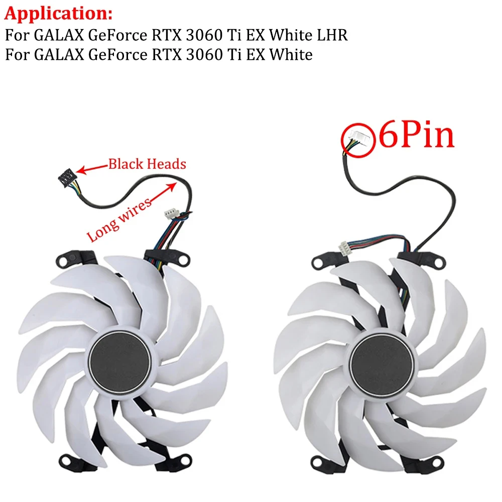 Ventilador de Refrigeração da Placa de Vídeo para Galaxy Placa Gráfica Branca Rtx3060 Rtx3060 Rtx3070 Rtx 3060 3060ti 3070 3070ti ex - Imagem 5