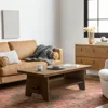 Farmhouse Wood Coffee Table - 43.4” Mid Century Modern Wooden Coffee Tables for Living Room, Solid Firwood Tabletop Rectangle 3