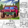 1pc Varlous Vehicles  Art Coloring Book 22 Page Coloring Books Gift For Birthday Party Relieve Stress Kill Time Graffiti 4