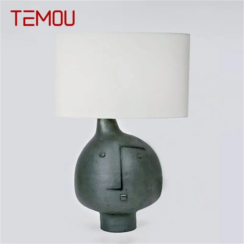 

TEMOU Postmodern Table Lamp Creative Design Bedside Desk Light LED Abstract Artistic Decor for Home Living Room Study