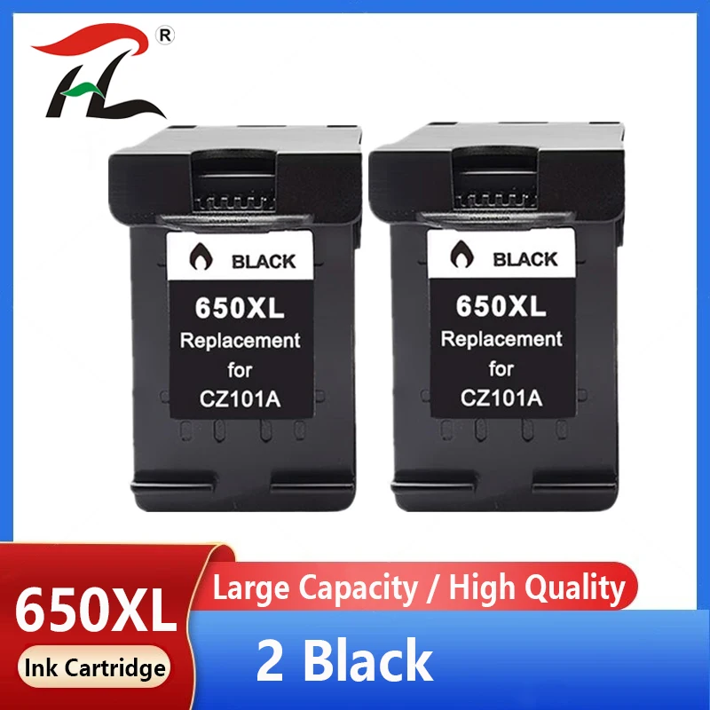 

650XL Black Ink Cartridge Replacement for HP 650 HP650 XL for hp Deskjet 1015 1515 2515 2545 2645 3515 4645 Printer