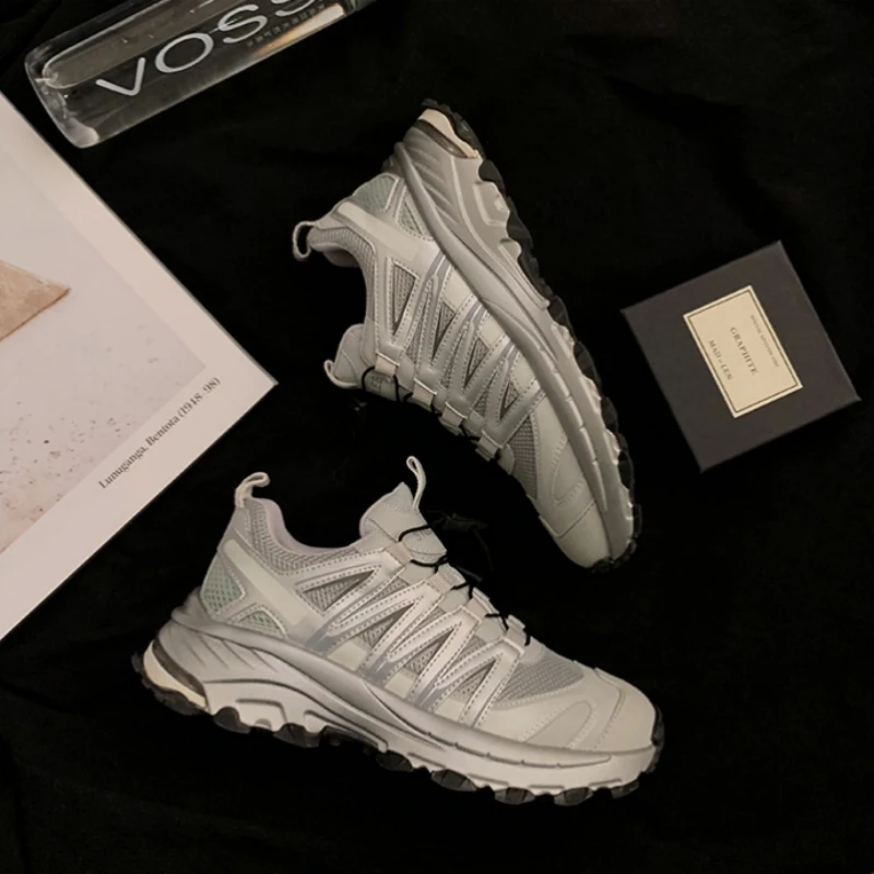 

Designer Shoes Round Toe Color Matching Breathable Dad Shoes Slip On Cowhide Winter Sneakers For Women Women'S Sports Shoes