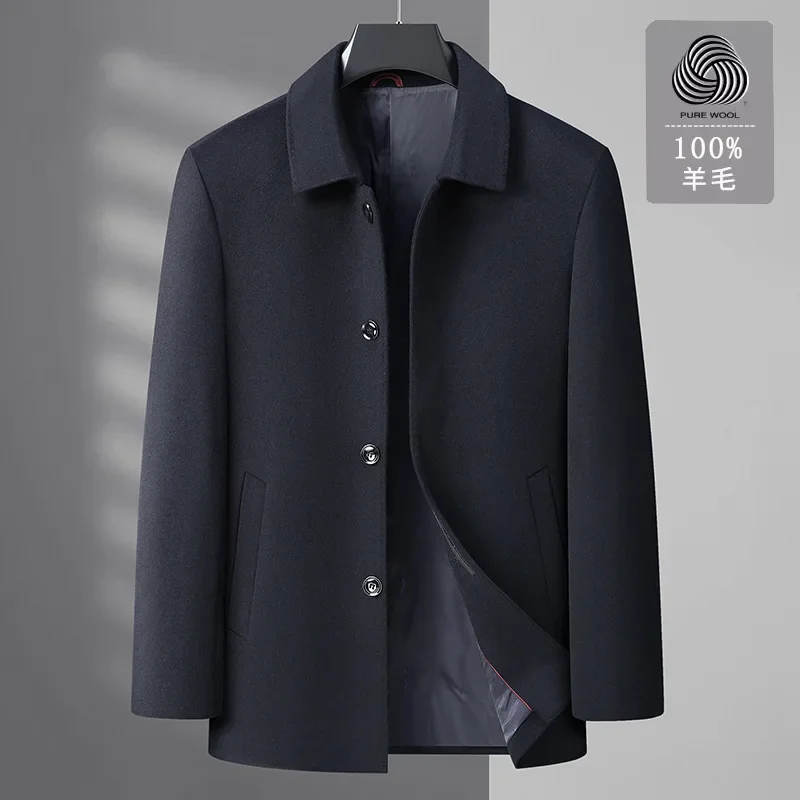 

New Arrival Fashion Suepr Large Men's Casual Lapel Woolen Jacket for Autumn and Winter Plus Size M L XL 2XL 3XL 4XL 5XL 6XL 7XL