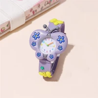 2 colors Butterflies Dial silicone Quartz Watch For Children Kids Wristwatch 2
