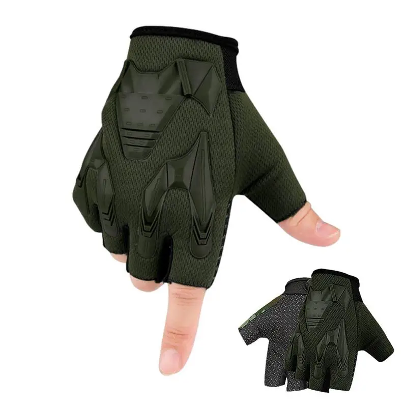 Anti-Slip Adjustable Half Finger Cycling Anti Slip Anti Sweat Men Women Half Finger Gloves Breathable Anti Shock Sports Gloves tactical half finger fishing gloves outdoor hunting touch cycling sport equipment camping camouflage screen fishing anti slip