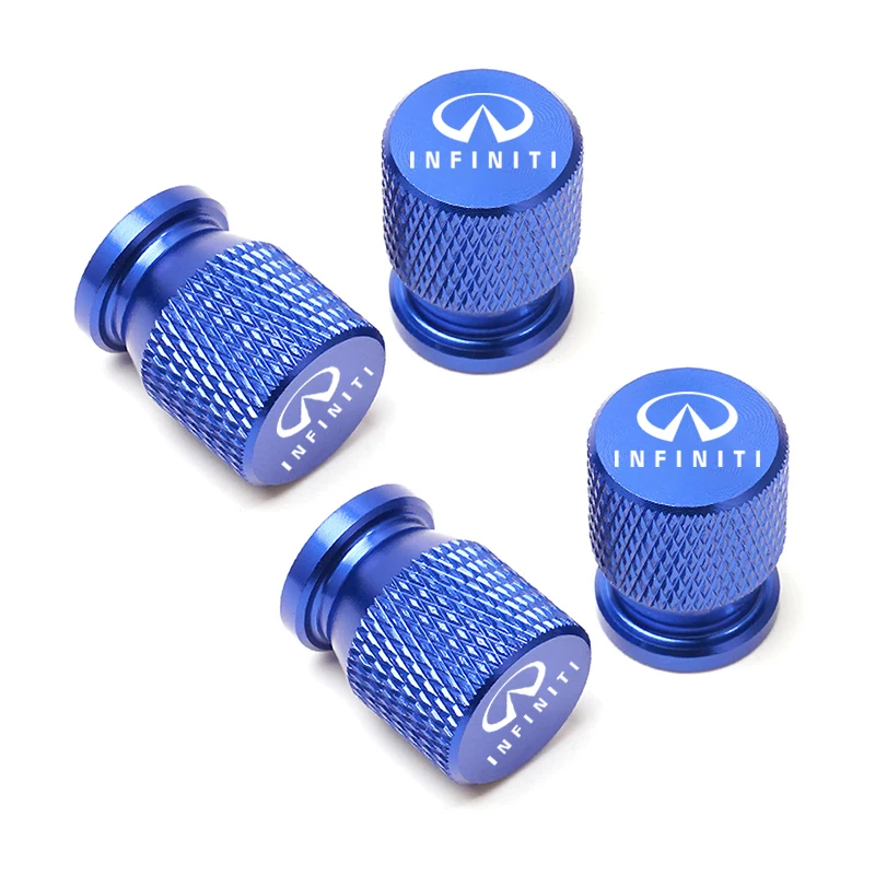 For Infiniti Q50 FX35 G37 G35 QX70 FX45 EX35 Q30 Q70L QX50 QX30 QX60 4Pcs Car Wheel Tire Valve Caps Airdust Covers