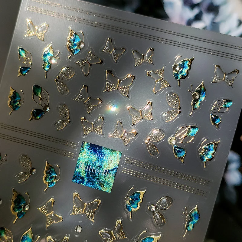 

[Meow.Sensei] Three-Dimensional Nail Stickers Ins Relief Adhesive Nail Sticker Exquisite Spot Drill Series TL-070