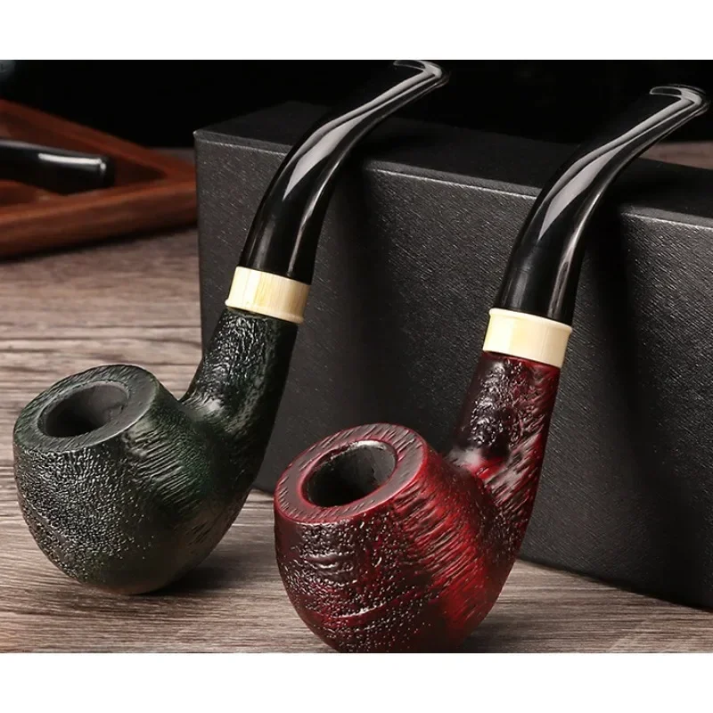 

New Handmade Wood Smoker Smoking Tobacco Pipe 9mm Filter Vintage Wooden Smoke Pipe for Men Gift