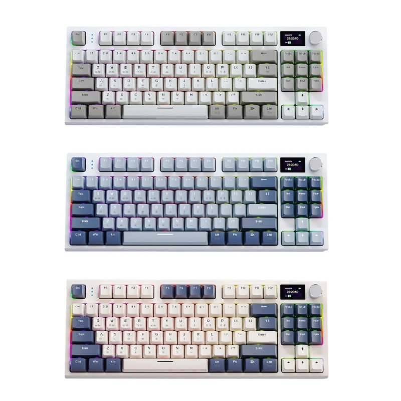 

K86 3 Modes / TypeC Mechanical Keyboard Bluetoothcompatible Wireless RGB Customized Hot Swap Korean Gaming Keypad