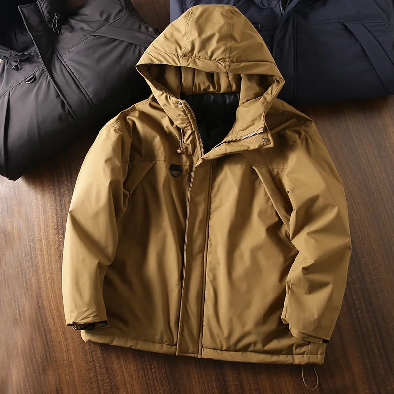 

Ветрозащитная Водонепроницаемая Хлопковая мужская теплая куртка с капюшоном в стиле милитари, ветровки для активного отдыха, пальто для кемпинга, рыбалки и охоты