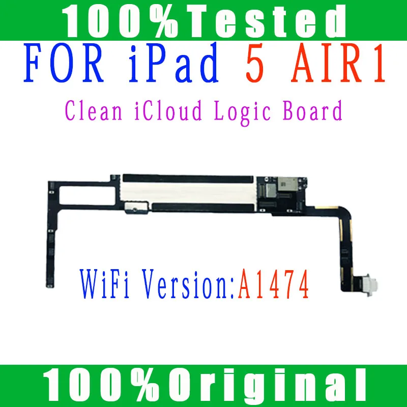 iCloud Logic Board For iPad 5 6 Air 1 2 Motherboard A1566 A1567 A1474 A1475 WIFI & WIFI Cellular For iPad AIR1 AIR2 mobile motherboard cell phone parts